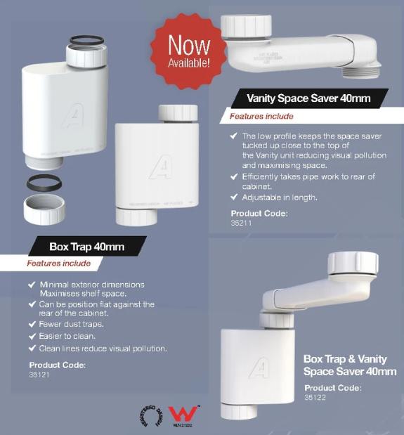 40mm Box Trap | Vanity Space Saver | Plumbing Fittings